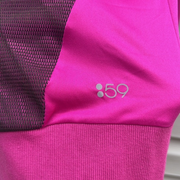 Splits59 | Long Sleeve Mesh Detail Pink Purple Top size Extra Small - Picture 2 of 4